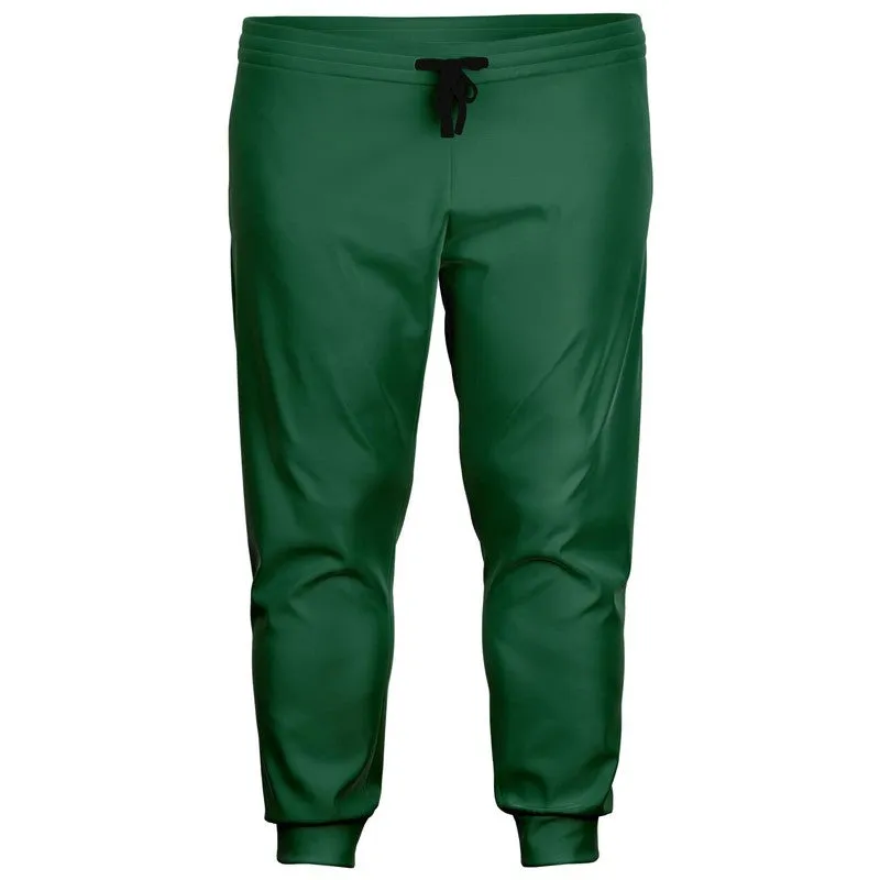 Medium Dark Green Joggers | Unisex | with PLUS sizes | Medium Dark Pastel Green | C60M0Y60K60