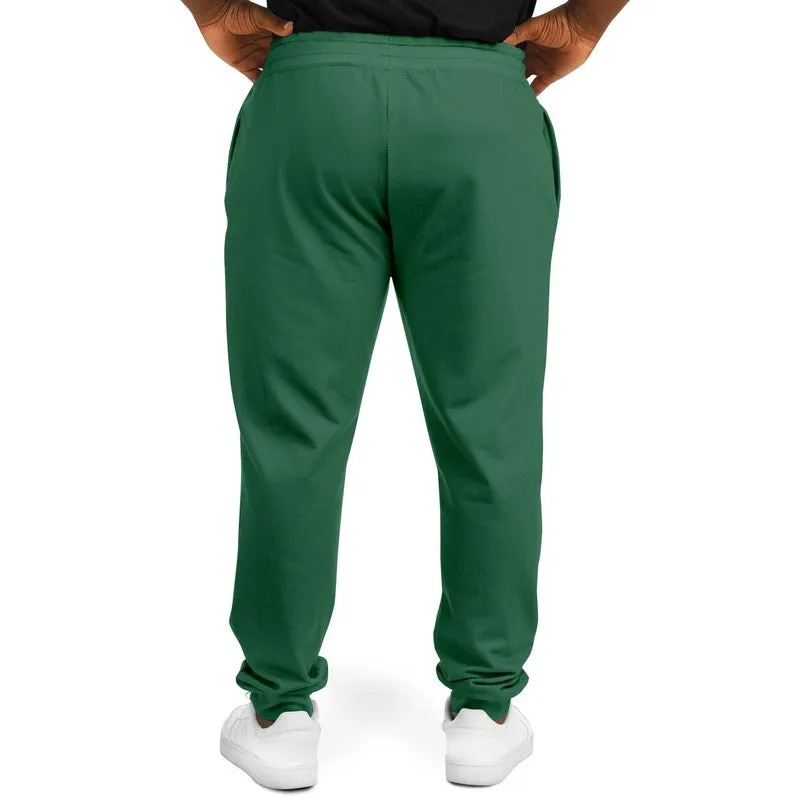 Medium Dark Green Joggers | Unisex | with PLUS sizes | Medium Dark Pastel Green | C60M0Y60K60