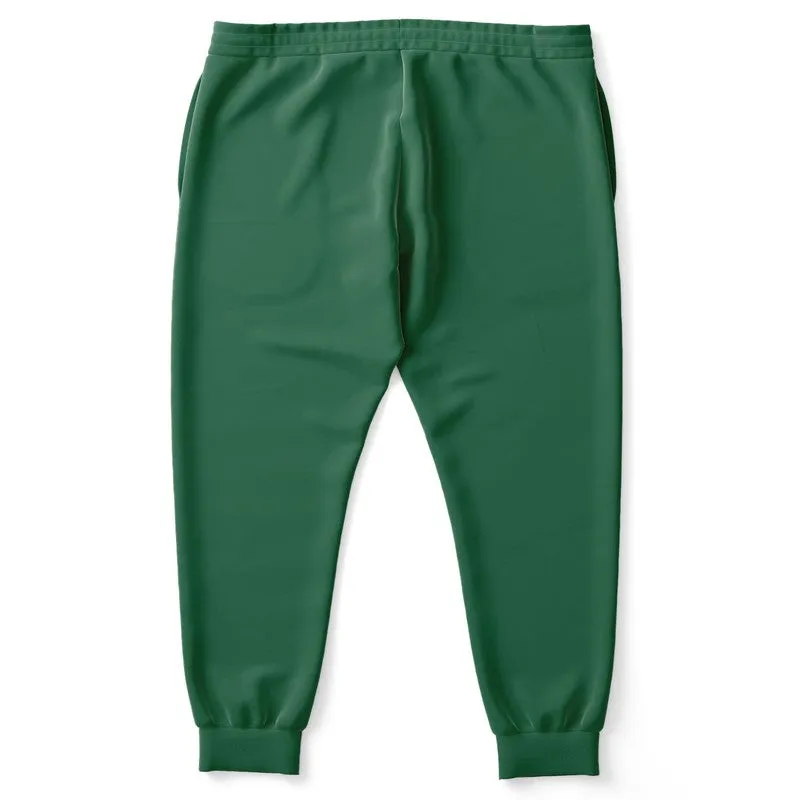 Medium Dark Green Joggers | Unisex | with PLUS sizes | Medium Dark Pastel Green | C60M0Y60K60