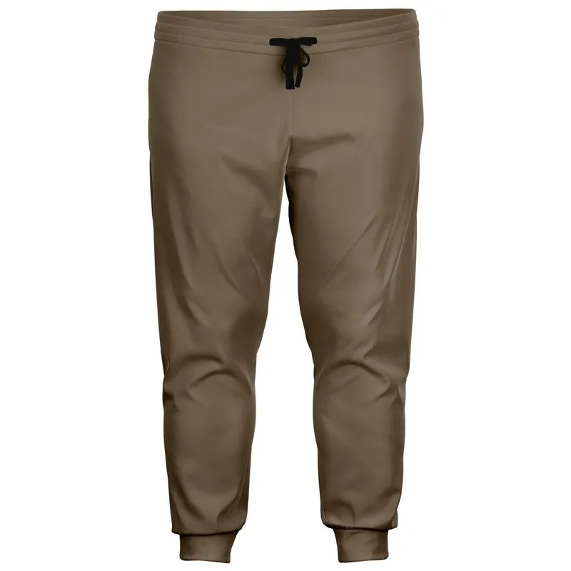 Medium Dark Orange Brown Joggers | Unisex | with PLUS sizes | Medium Dark Pale Pastel Orange Brown | C0M15Y30K60