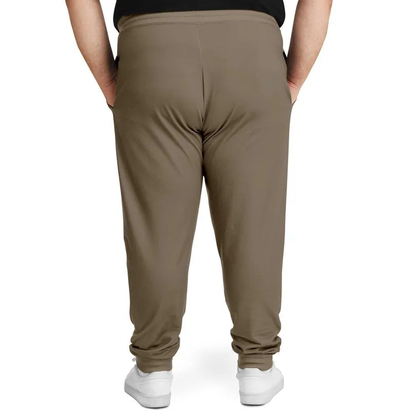 Medium Dark Orange Brown Joggers | Unisex | with PLUS sizes | Medium Dark Pale Pastel Orange Brown | C0M15Y30K60