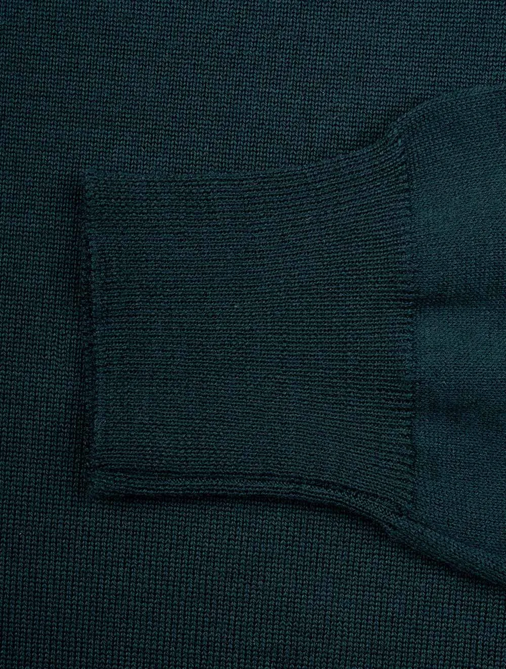 Merino Long Sleeve Polo Green