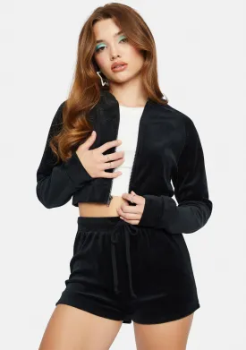 Midnight No Surprise Velour Shorts Set