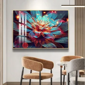 Modern Diamond Flower Gold Frame Wall Art