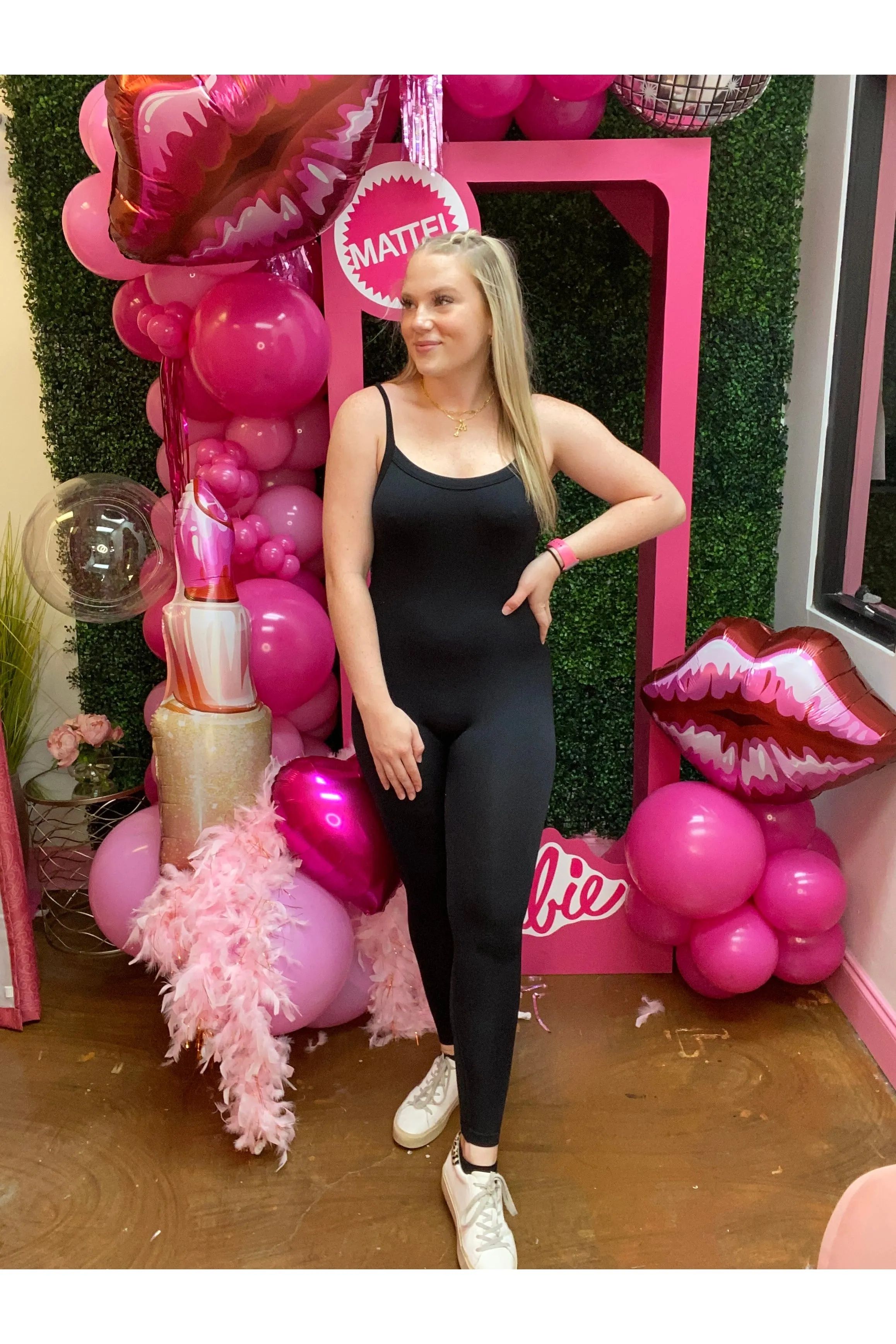Mono B Full Length Seamless Micro-Ribbed Jumpsuit