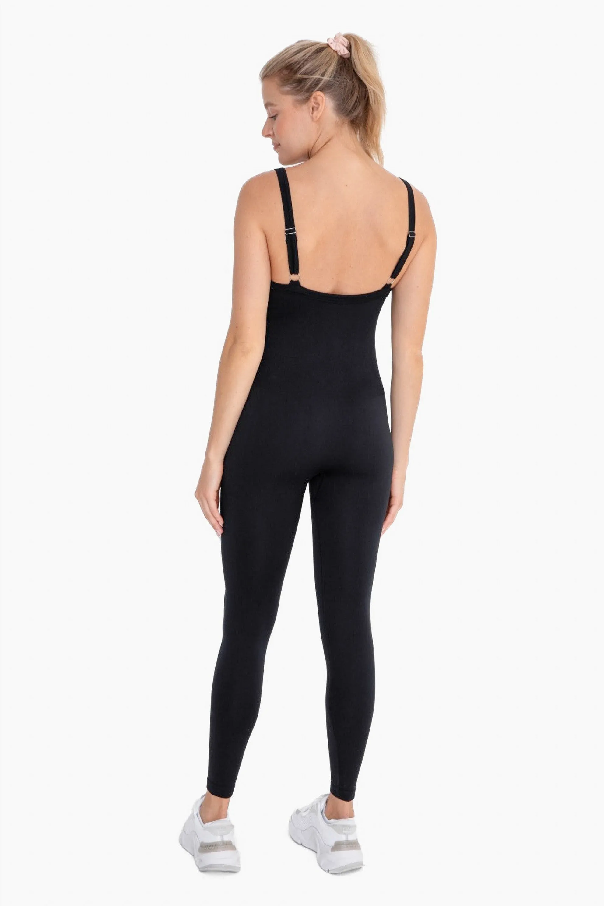 Mono B Full Length Seamless Micro-Ribbed Jumpsuit
