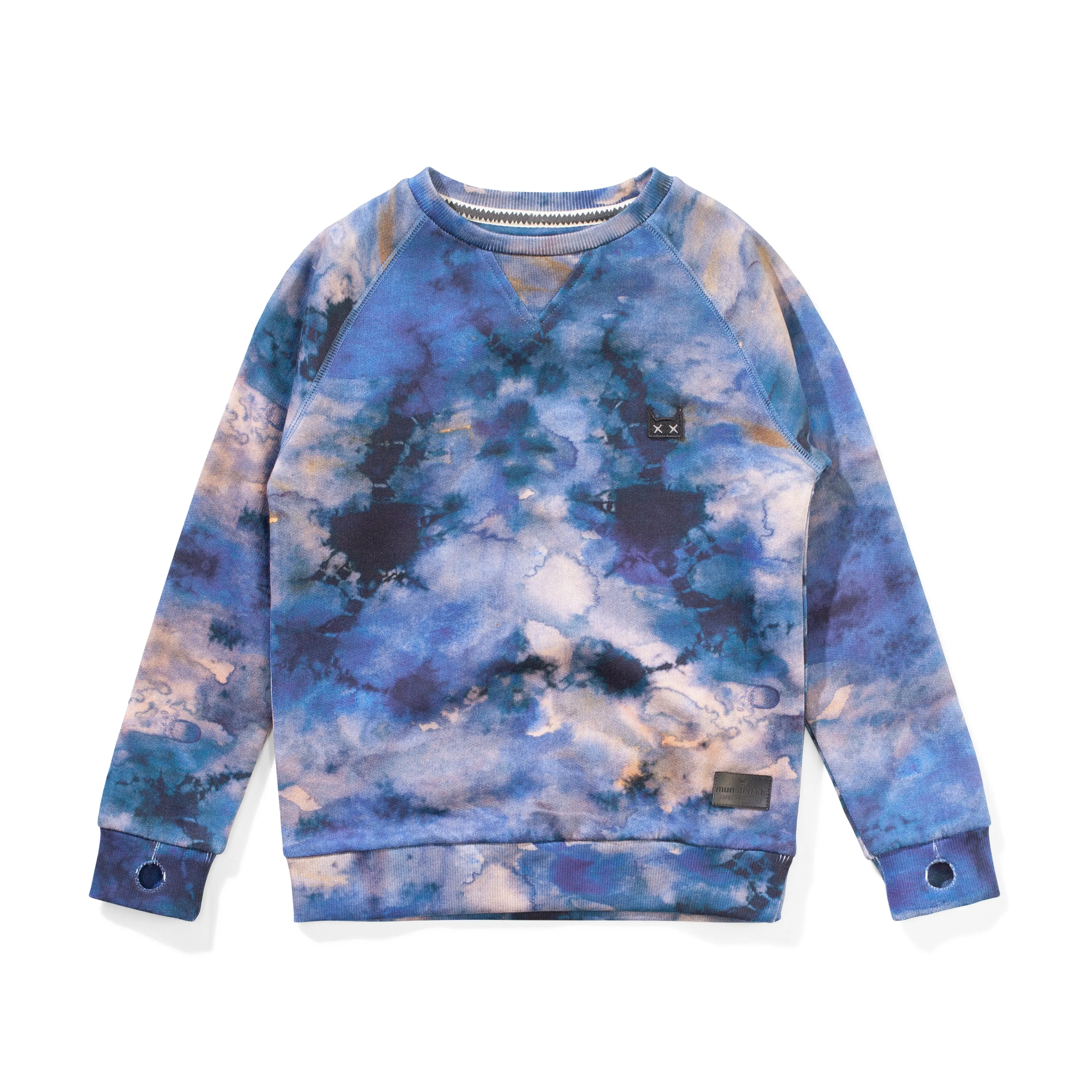 Munster Kids - Water Crew Sweatshirt in Blue Dye