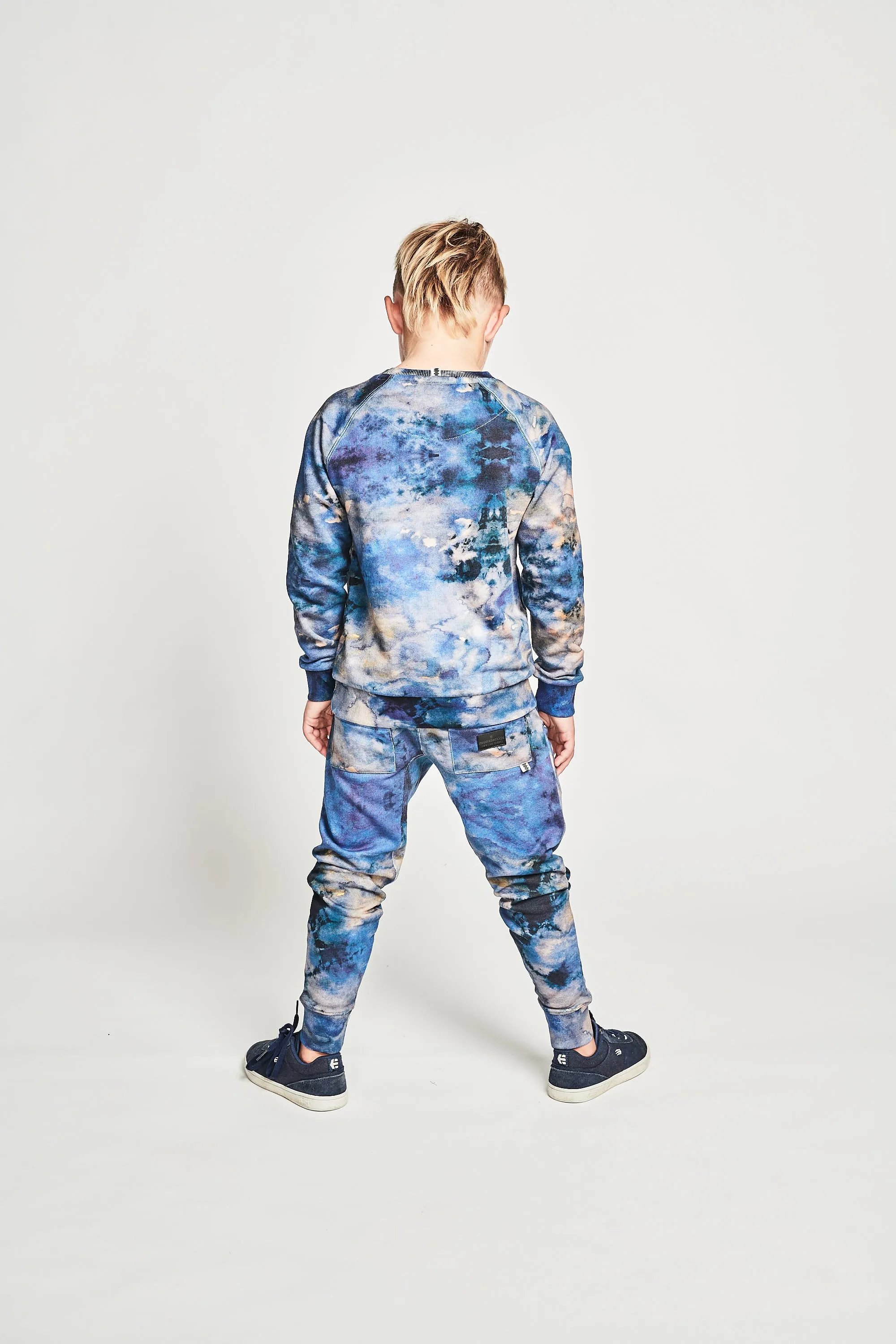 Munster Kids - Water Crew Sweatshirt in Blue Dye
