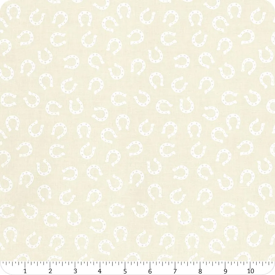NATURAL WHITE  Lucky Horseshoe Checks from Ponderosa by Stacy Iest Hsu