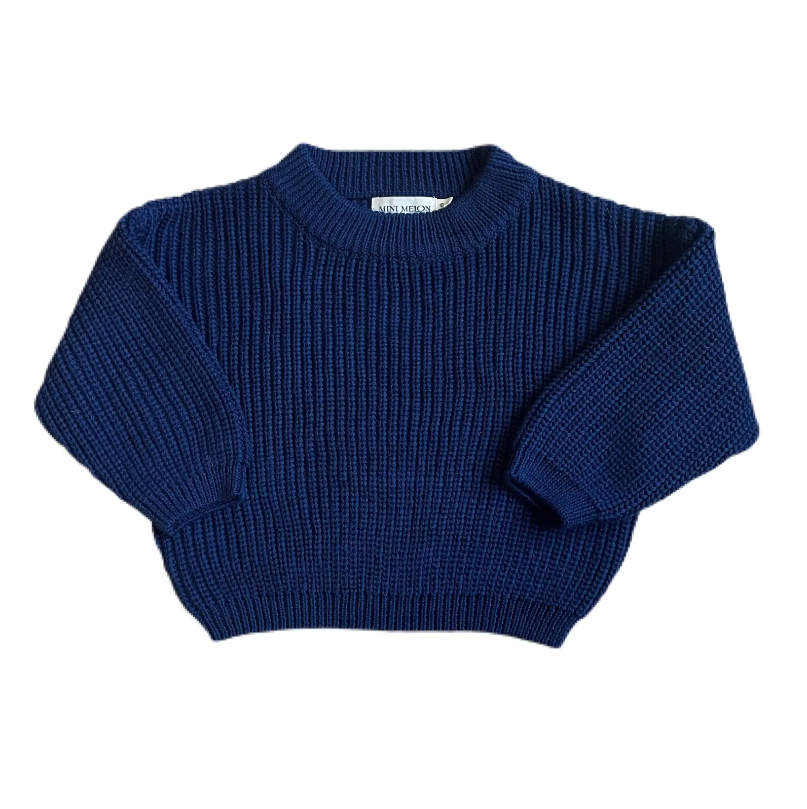 Organic Cotton Knit Oversized Sweater · Gender-neutral · Navy Color