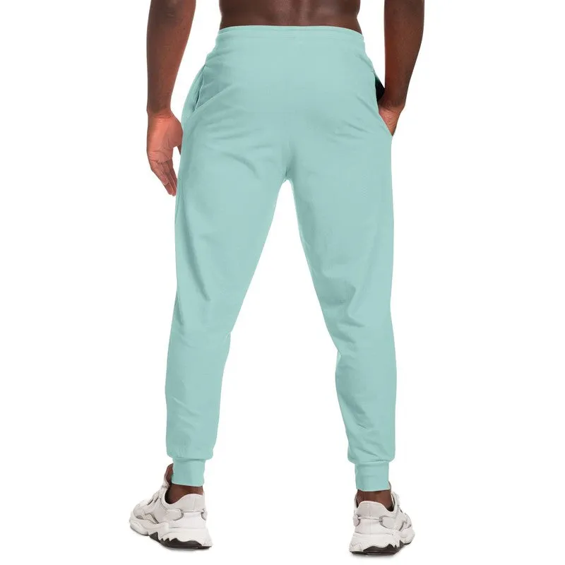 Pale Pastel Blue Cool Green Joggers | Unisex | with PLUS sizes | Bright Pale Pastel Blue Cool Green | C30M0Y15K0