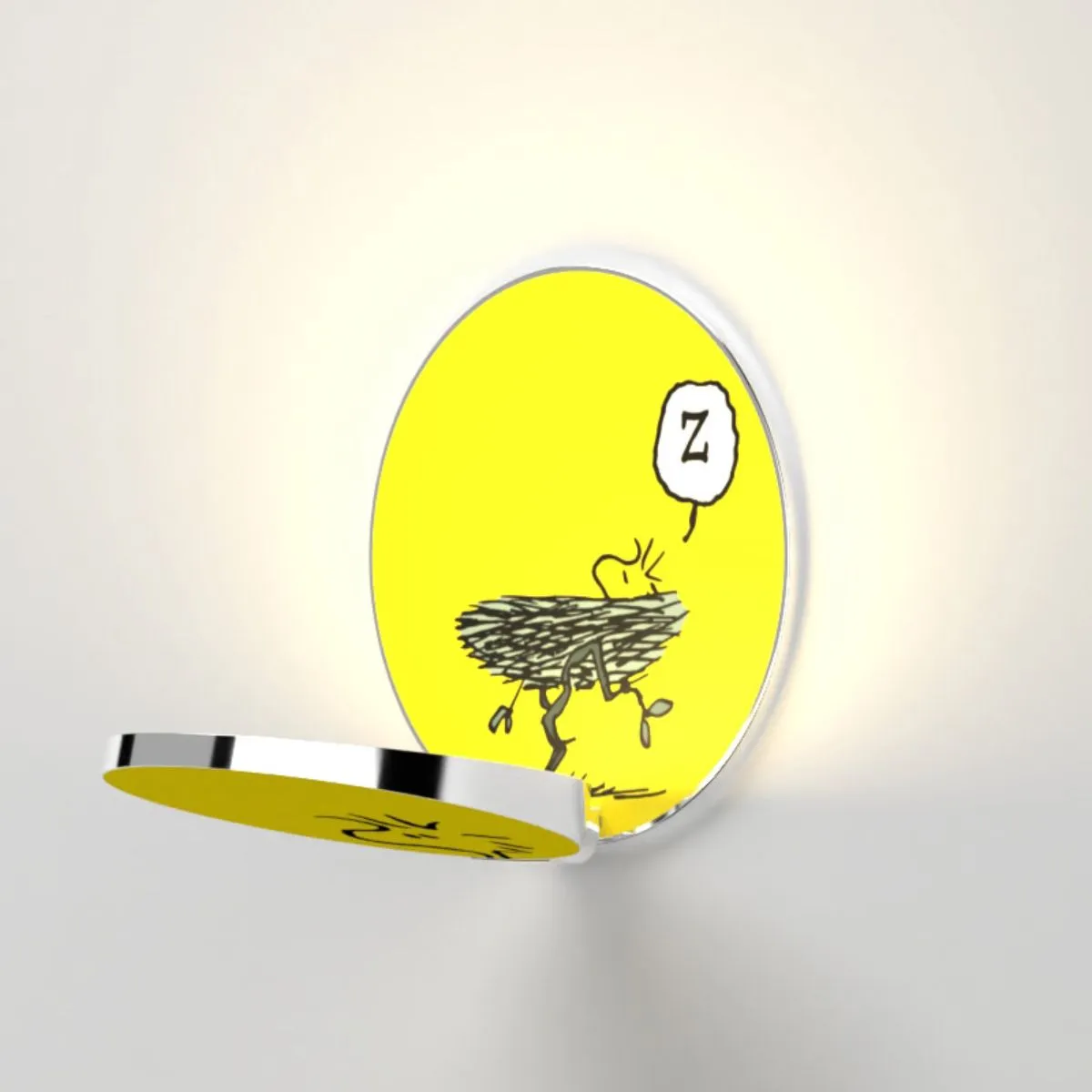 Peanuts Gravy 5 in. LED Warm White Wall Light Chrome Hardwired Woodstock Gravy