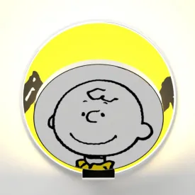 Peanuts Gravy 5 in. LED Warm White Wall Light Chrome Plug-in Charlie Brown Gravy
