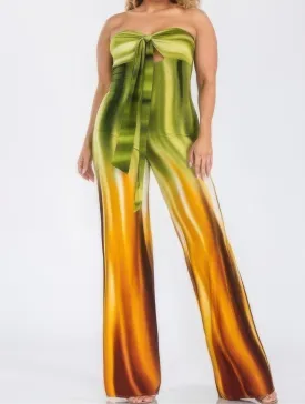 Print Off Shoulder Jumpsuit