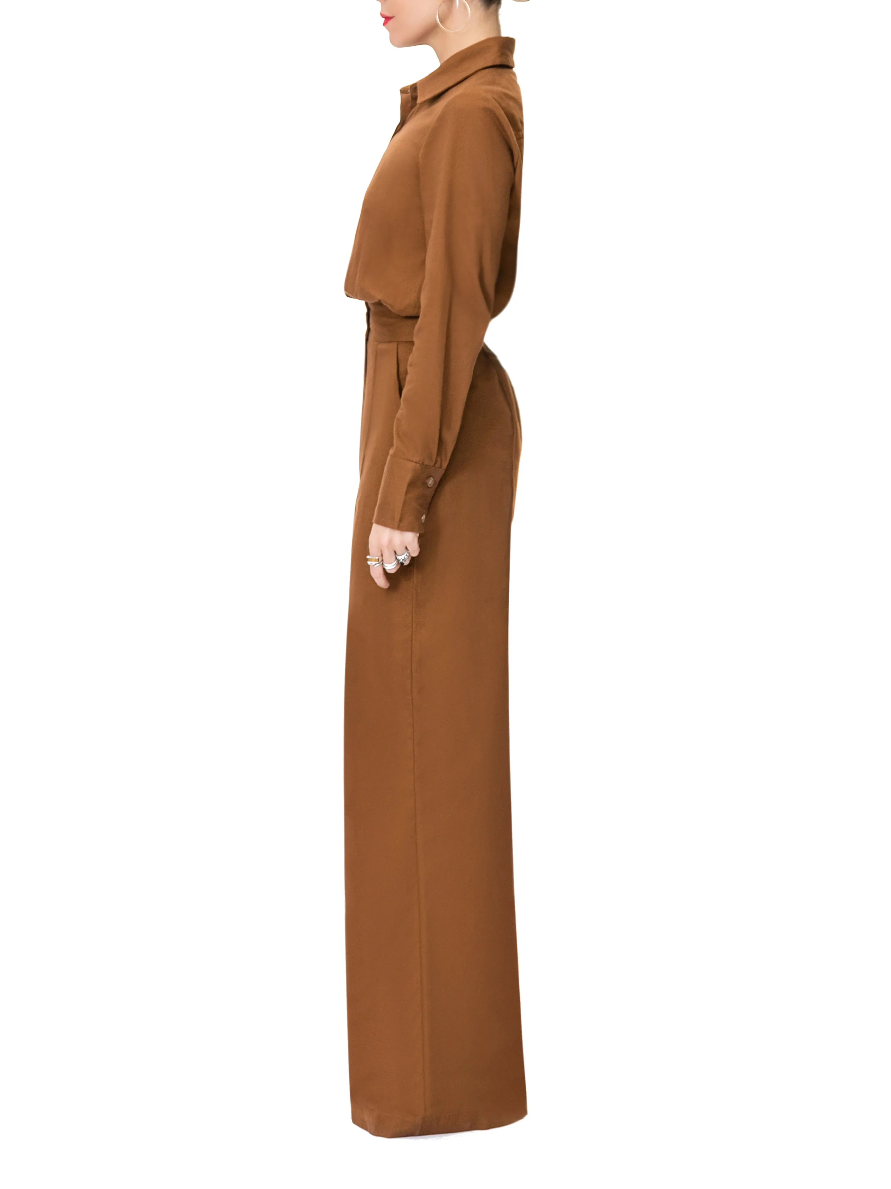 "Michelle" Coco Button-Down Jumpsuit
