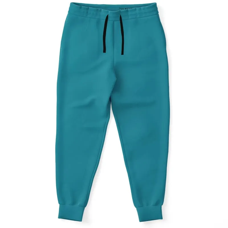 Shaded Cyan Joggers | Unisex | with PLUS sizes | C100M0Y25K30