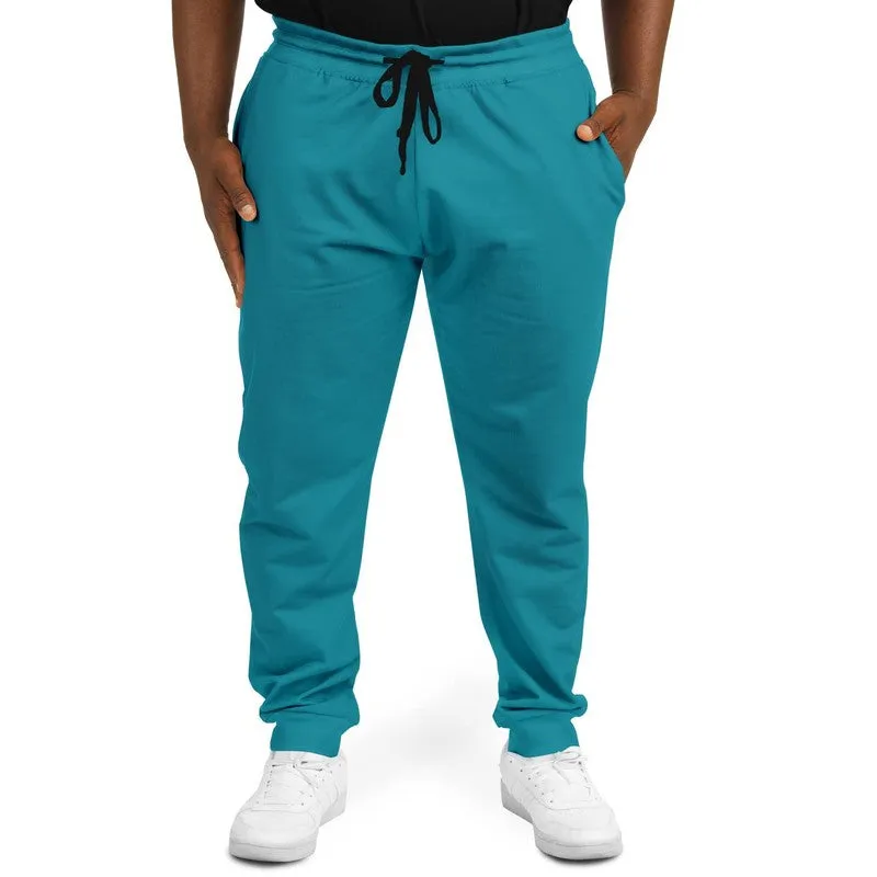 Shaded Cyan Joggers | Unisex | with PLUS sizes | C100M0Y25K30