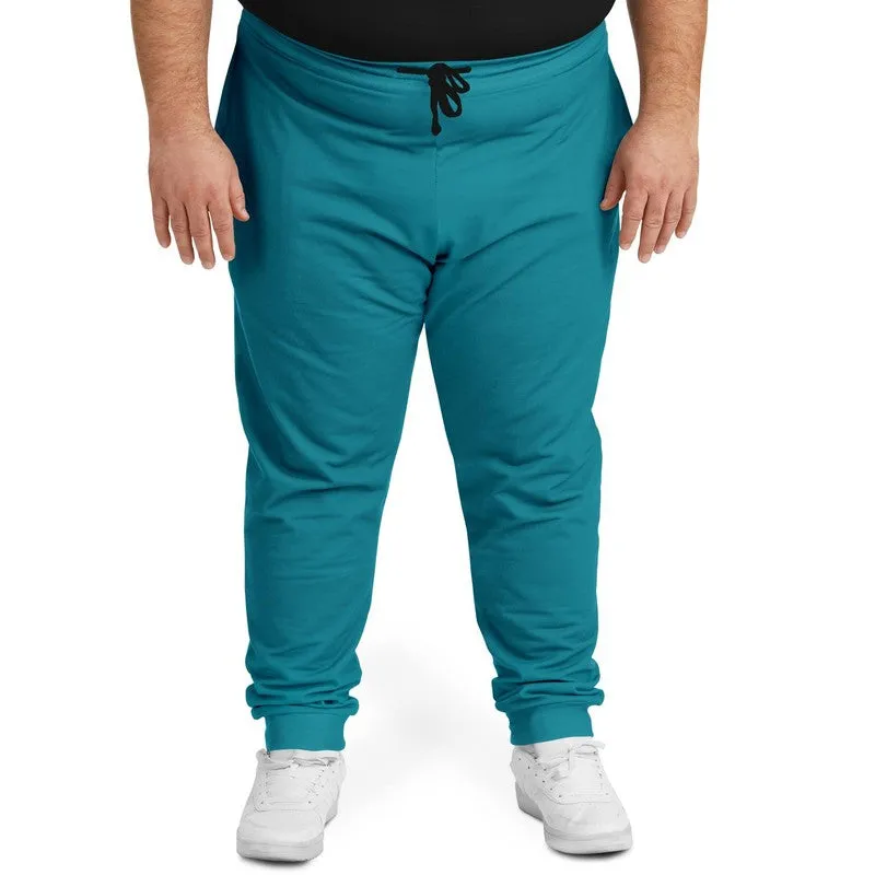 Shaded Cyan Joggers | Unisex | with PLUS sizes | C100M0Y25K30