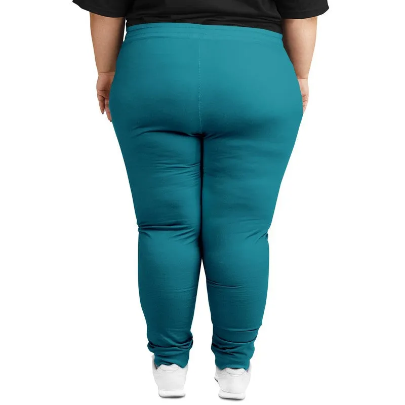Shaded Cyan Joggers | Unisex | with PLUS sizes | C100M0Y25K30