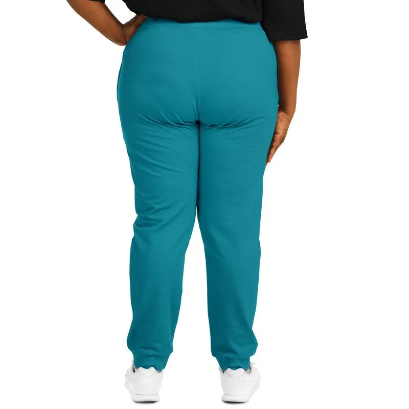 Shaded Cyan Joggers | Unisex | with PLUS sizes | C100M0Y25K30