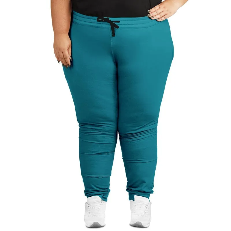 Shaded Cyan Joggers | Unisex | with PLUS sizes | C100M0Y25K30