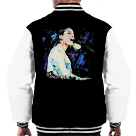 Sidney Maurer Original Portrait Of Alicia Keys Men's Varsity Jacket