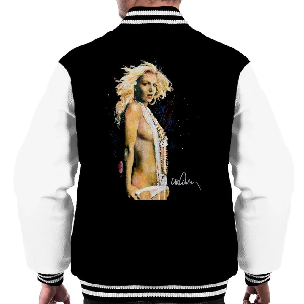Sidney Maurer Original Portrait Of Britney Spears Necklaces Men's Varsity Jacket