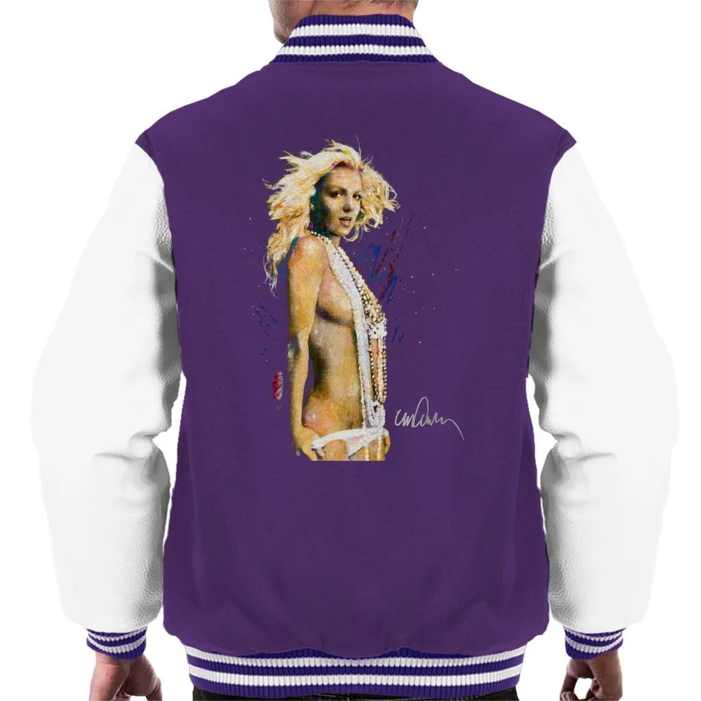 Sidney Maurer Original Portrait Of Britney Spears Necklaces Men's Varsity Jacket
