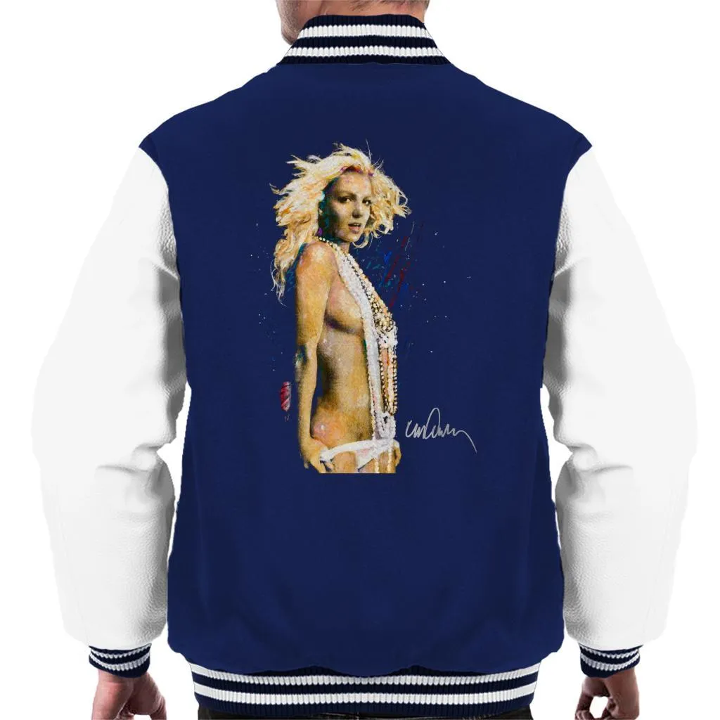 Sidney Maurer Original Portrait Of Britney Spears Necklaces Men's Varsity Jacket