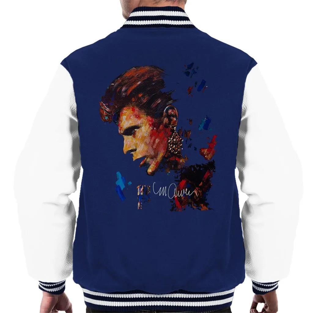 Sidney Maurer Original Portrait Of David Bowie Earring Men's Varsity Jacket