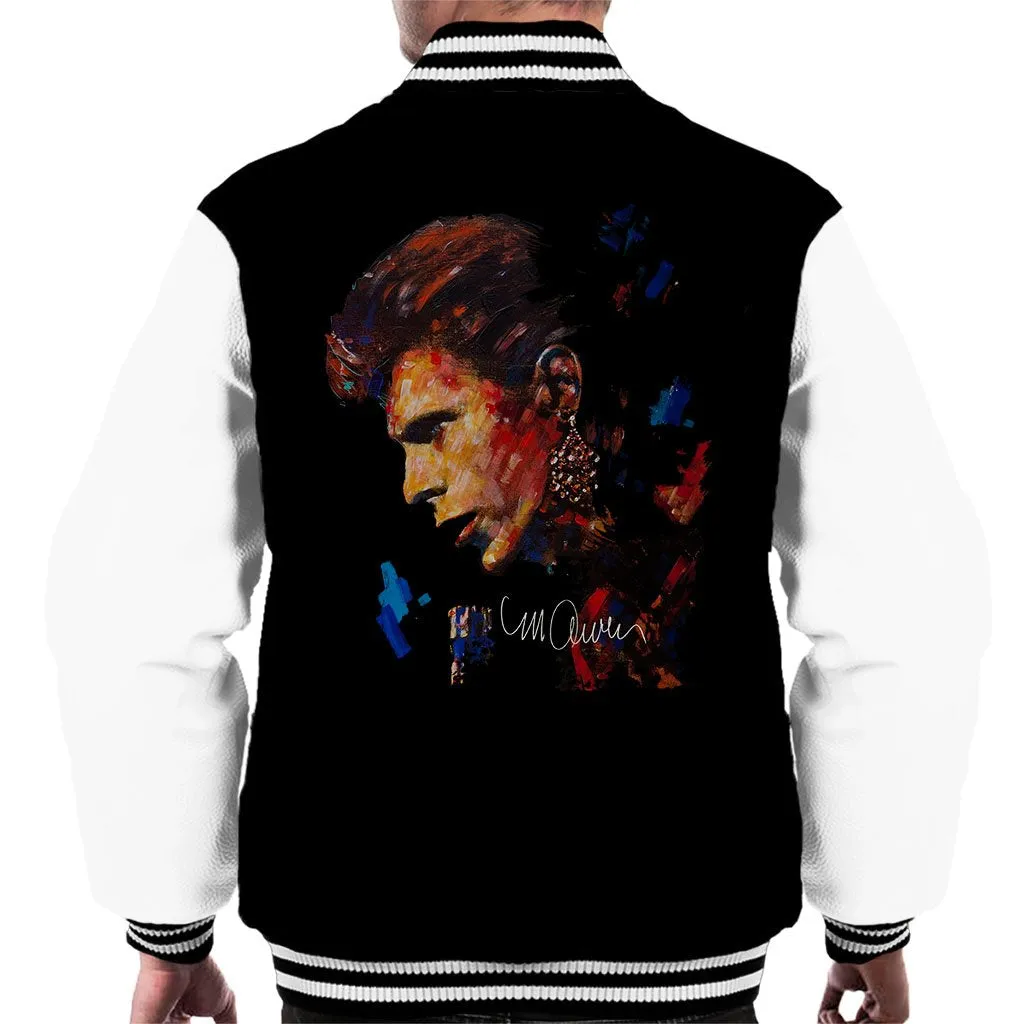 Sidney Maurer Original Portrait Of David Bowie Earring Men's Varsity Jacket