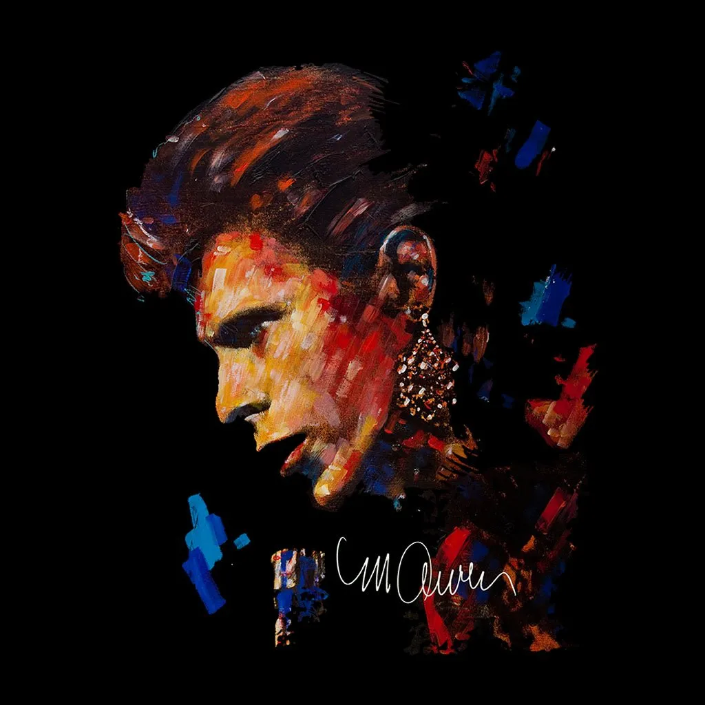 Sidney Maurer Original Portrait Of David Bowie Earring Men's Varsity Jacket