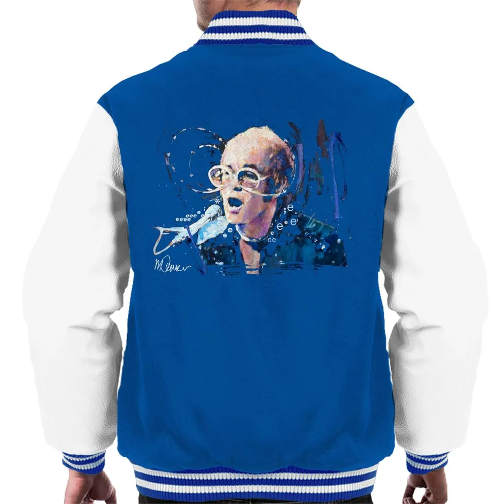 Sidney Maurer Original Portrait Of Elton John May Sunglasses Men's Varsity Jacket