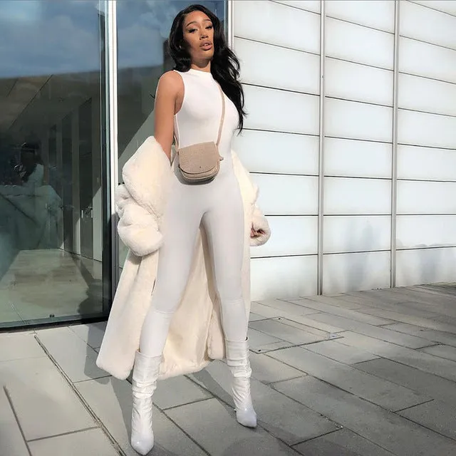 Stretchy Sleeveless Jumpsuit