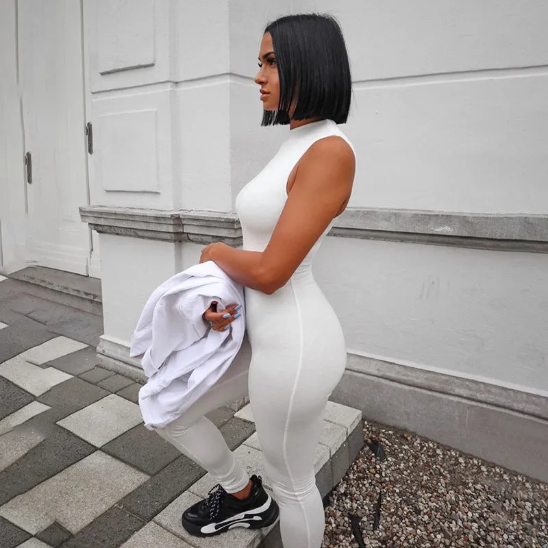 Stretchy Sleeveless Jumpsuit