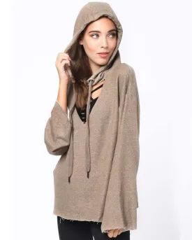 Sweet Tie Sweatshirt in Taupe