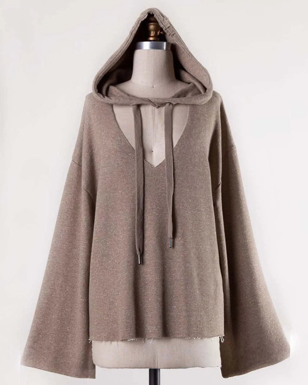 Sweet Tie Sweatshirt in Taupe