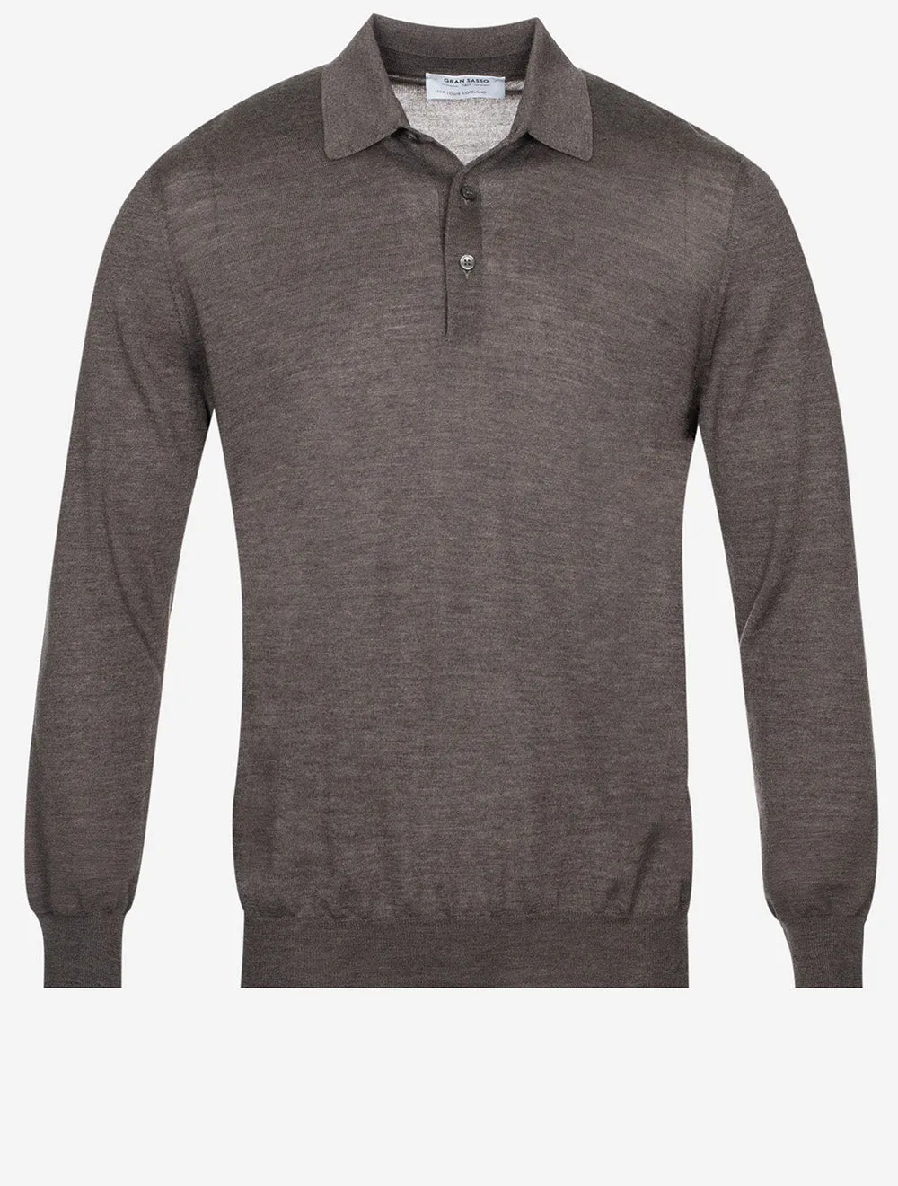Tennis Polo Long Sleeve Brown