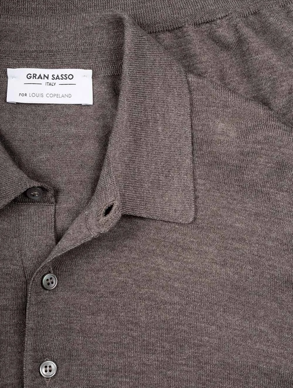 Tennis Polo Long Sleeve Brown