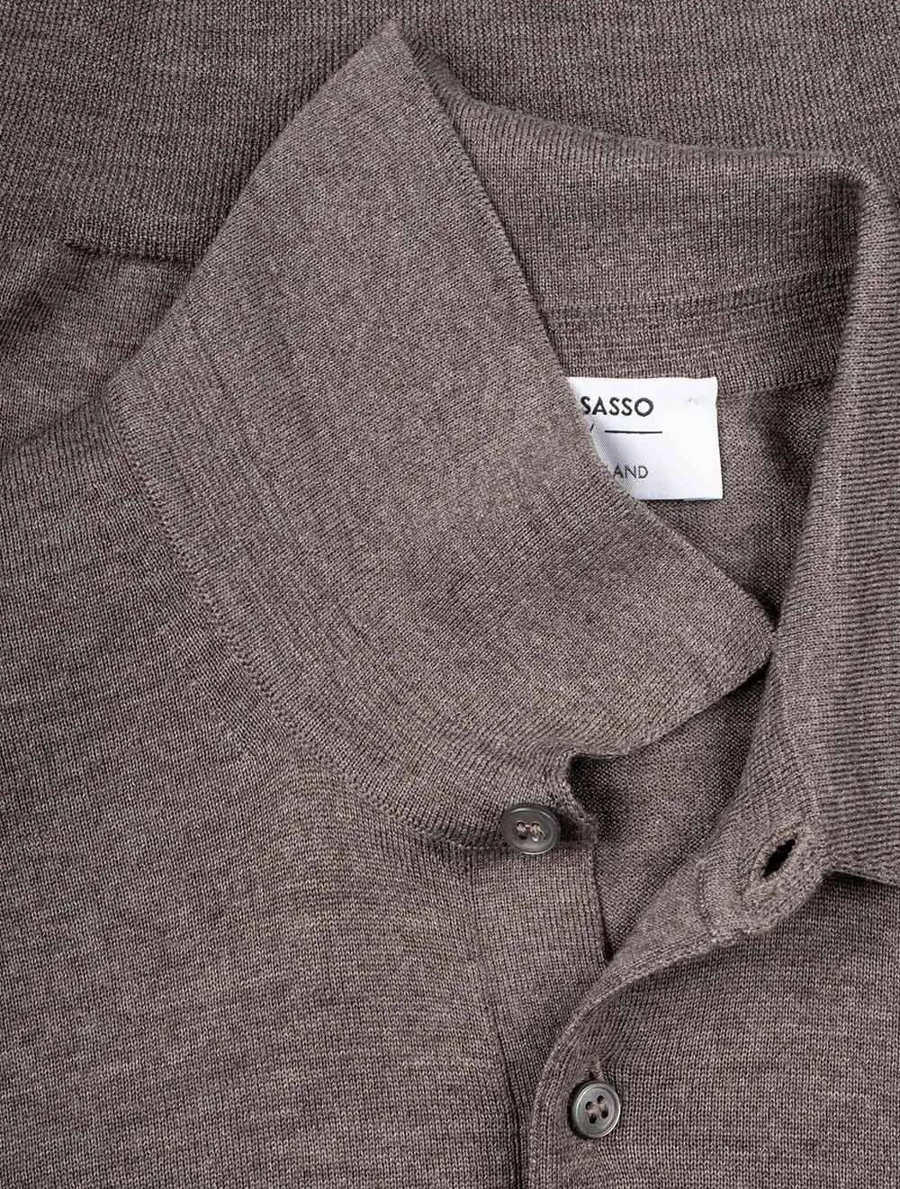 Tennis Polo Long Sleeve Brown