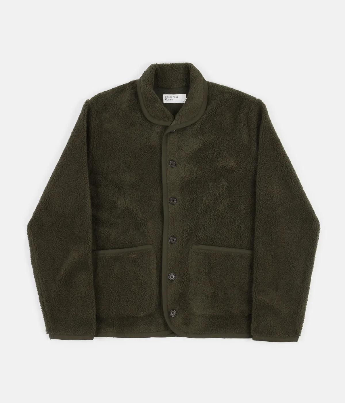 Universal Works Lancaster Mountain Fleece Jacket - Olive