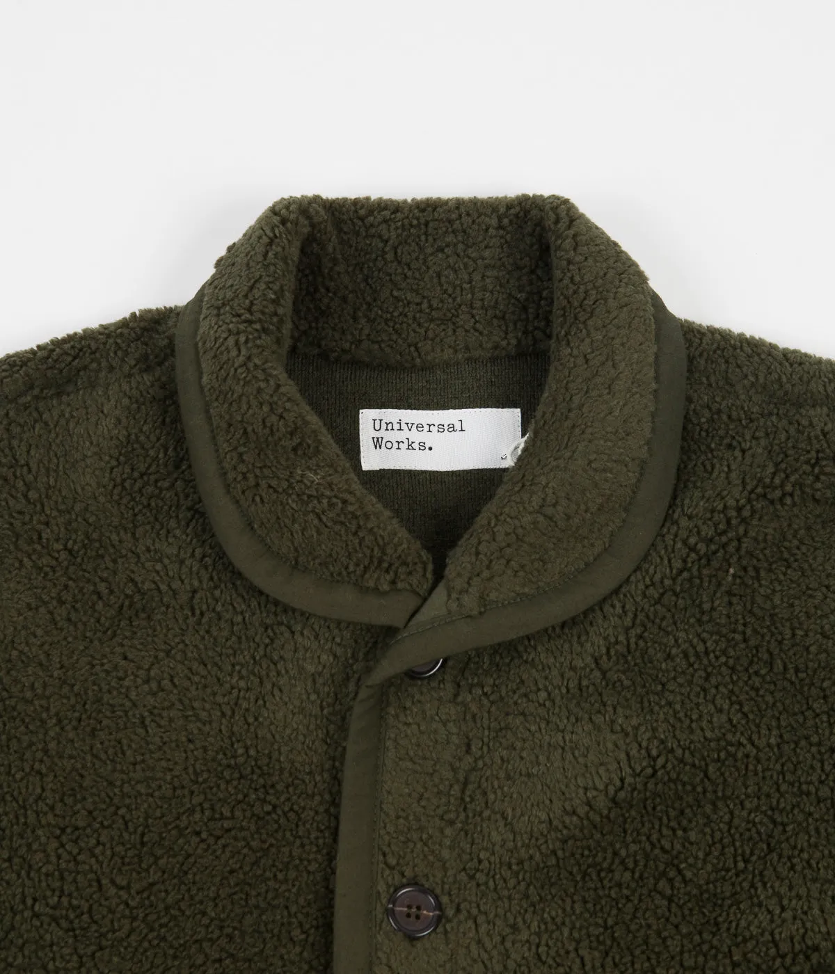 Universal Works Lancaster Mountain Fleece Jacket - Olive