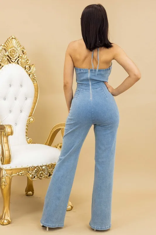 Vivica Denim Stretch Jumpsuit