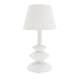 White Contemporary Three Tiered Lamp