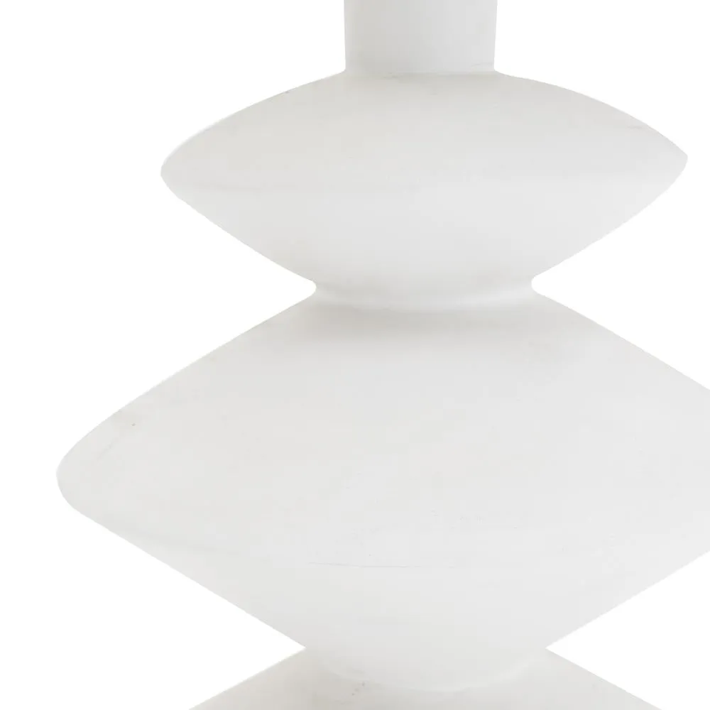 White Contemporary Three Tiered Lamp