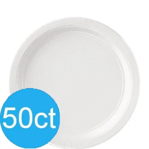 White Lunch Paper Plates 8.5'' | 50ct