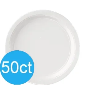 White Lunch Paper Plates 8.5'' | 50ct