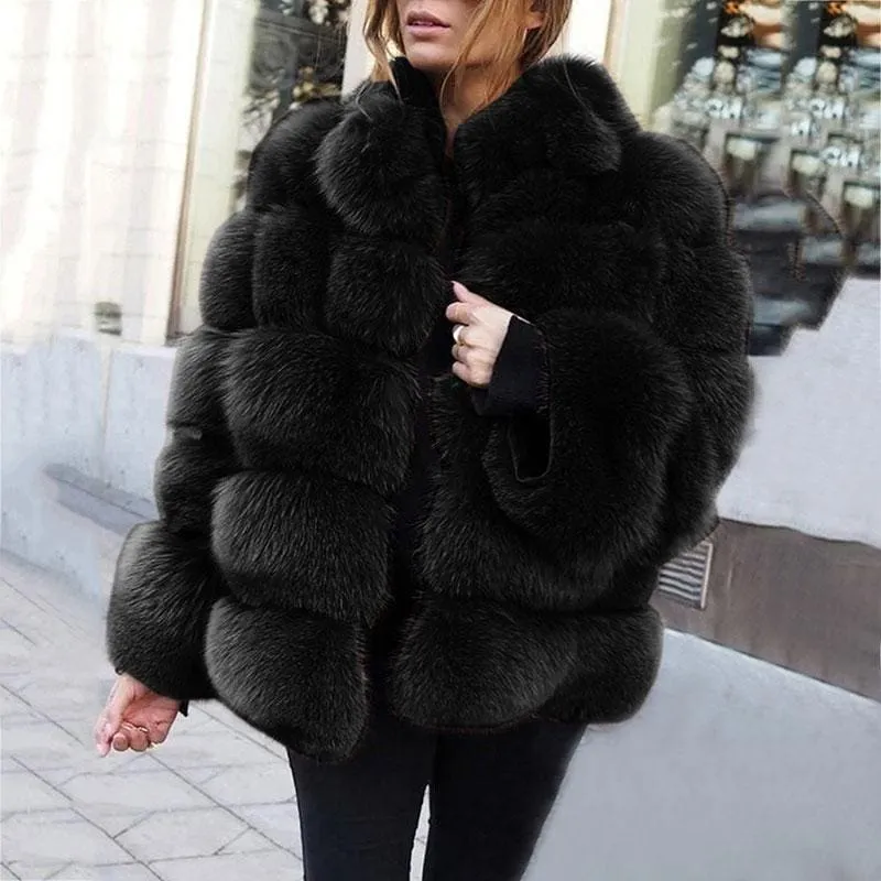Women's Daily Street Winter Regular Faux Fur Coat