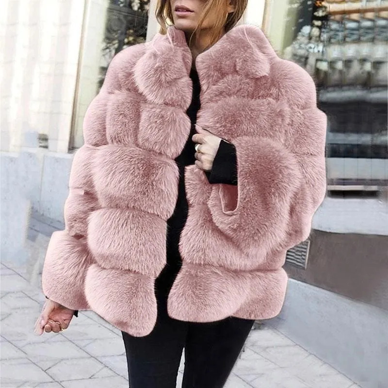 Women's Daily Street Winter Regular Faux Fur Coat