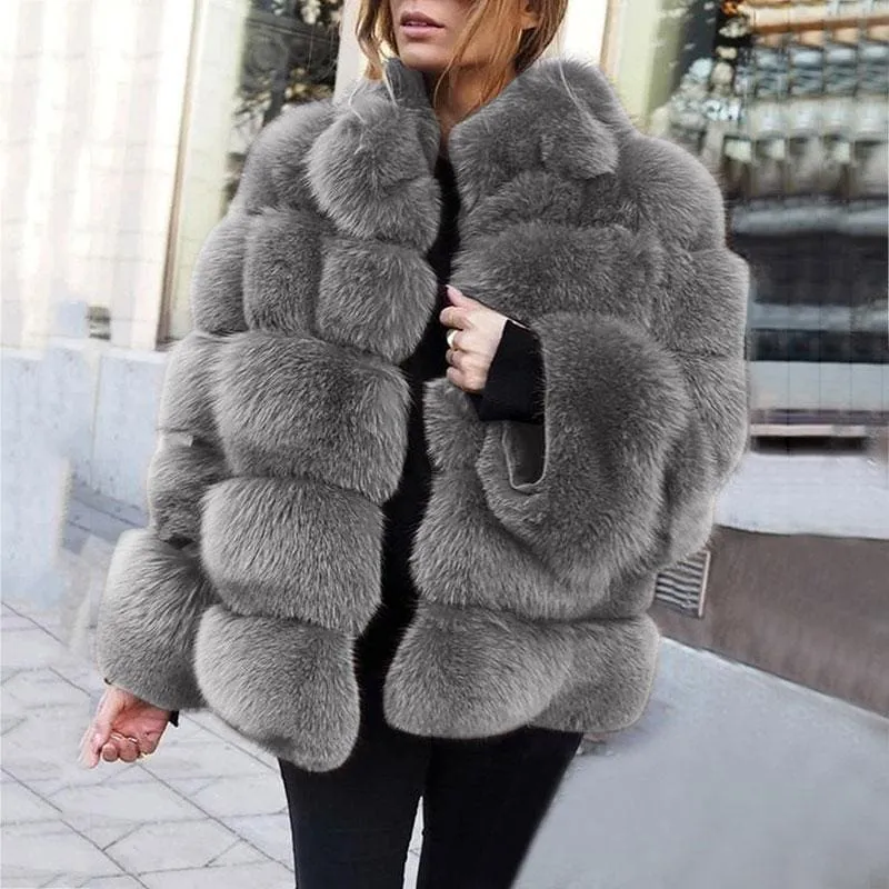 Women's Daily Street Winter Regular Faux Fur Coat